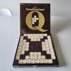 Quadominos Board Game Vintage 1978 Strategy Tiles Domino Play Family Tabletop